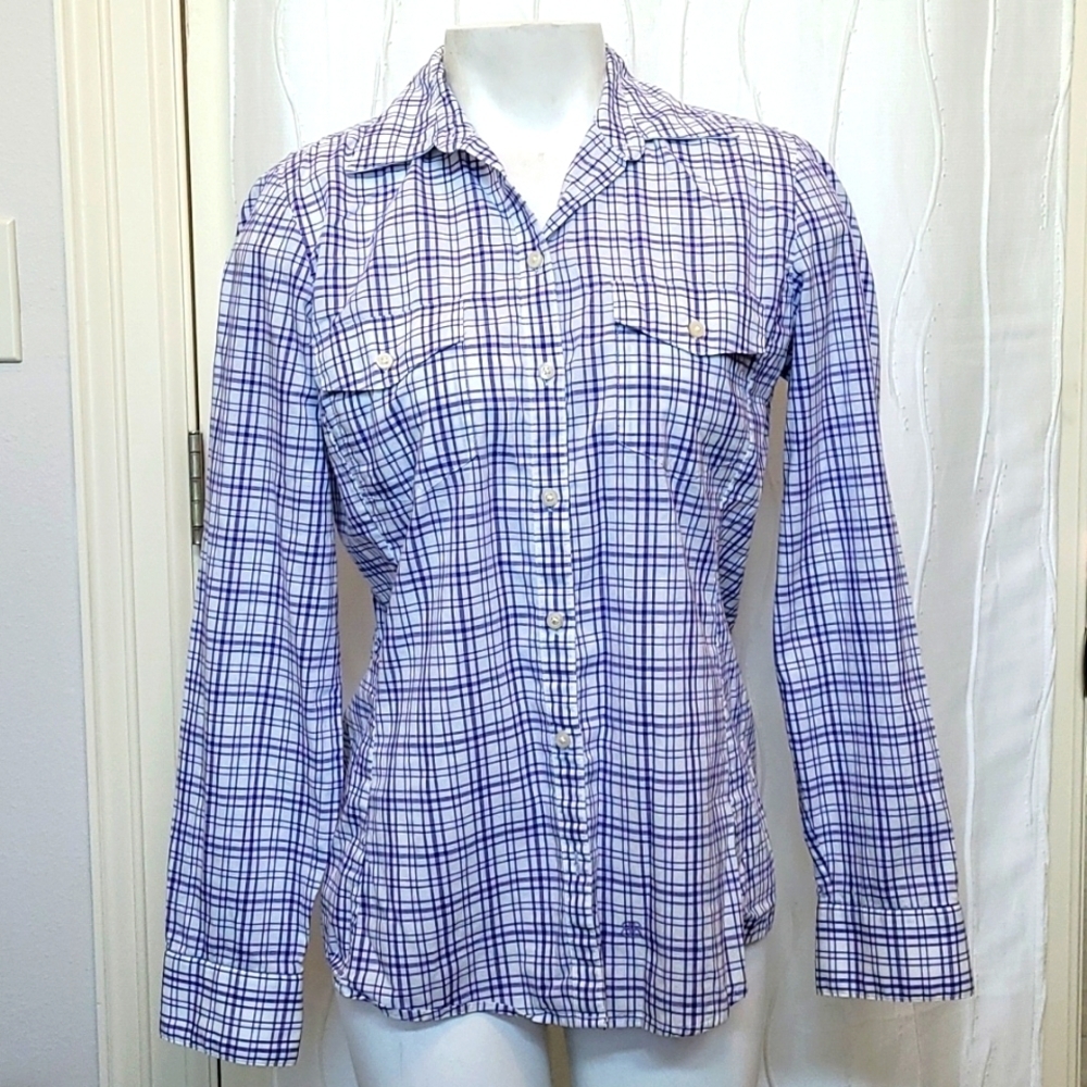 Banana Republic Purple Plaid Shirt